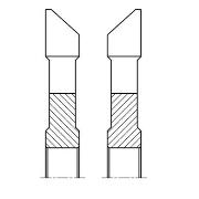 Фрезы для обработки скоса плинтуса (правая и левая)